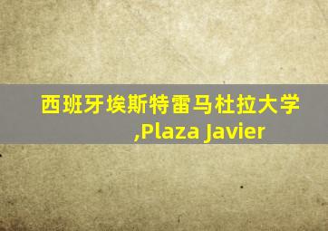 西班牙埃斯特雷马杜拉大学,Plaza Javier